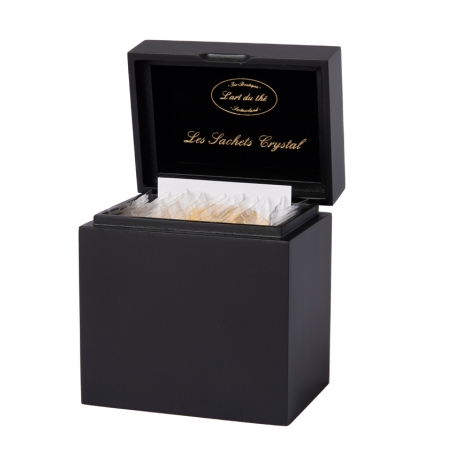 Teekoffer mini aus Holz mit 13 Stk. Sachets Crystal